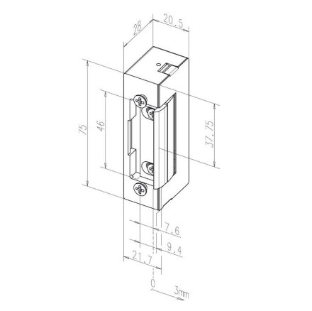 Abloy effeff 17E---------E41/ 17E 12V 100%ED / Электромеханическая защелка