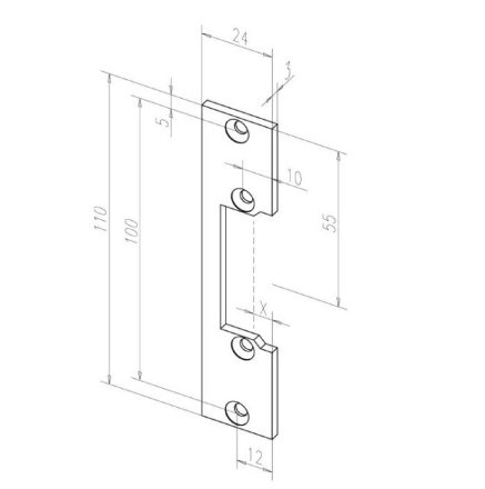 Abloy effeff -------10635-01 / лицевая планка kl (106 35)