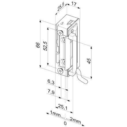 Abloy effeff 118WE-------A71 / 118WE 10-24 V AC/DC / защелка электромеханическая