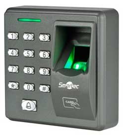 Контроллер Smartec ST-SC110EKF со встроенным считывателем отпечатков пальцев, карт EM и клавиатурой Контроллер Smartec ST-SC110EKF со встроенным считывателем отпечатков пальцев, карт EM и клавиатурой