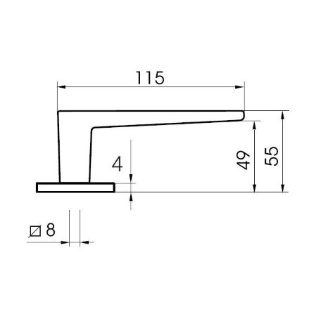 Abloy 4/0321 outside Ms HCr 44-61DIY EXIT / ручка дверная для аварийного выхода
