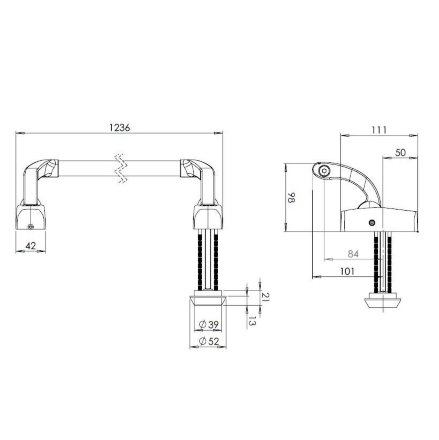 ABLOY PBE 002 satin chrome/ нажимная штанга для дверей аварийного выхода