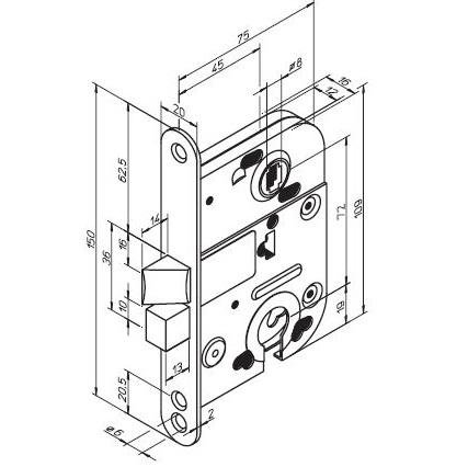  Abloy 2018 FE/JME / цилиндровый замок для внутренних дверей