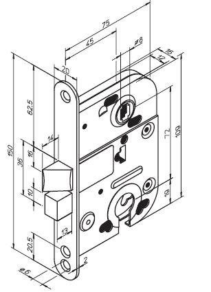  Abloy 2018 FE/ZL/ цилиндровый замок для внутренних дверей