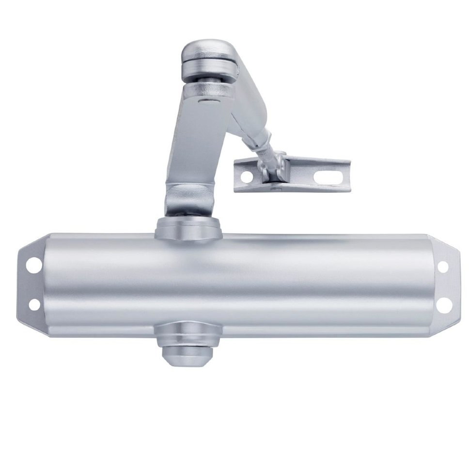 Assa Abloy DC 120---EV1 с рычажной тягой silver/ доводчик для внутренних дверей с макс весом 80 кг