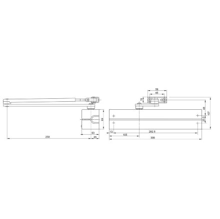 Assa Abloy DC 347 (DC247)/320500 SS/ доводчик для внутр и наружн дверей с весом до 160