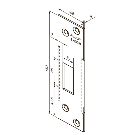 Ответная планка EA 308 ABLOY