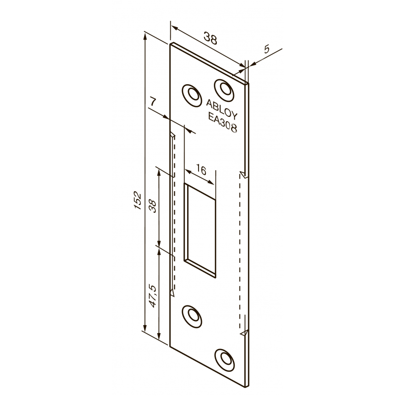 Ответная планка EA 308 ABLOY