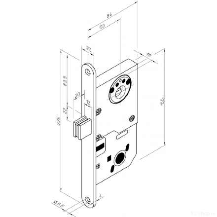Abloy 4181 FE/CR / корпус врезного замка