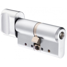 CY 333 ABLOY - цилиндр усиленный с дисковым механизмом секрета / cнаружи открывается с помощью ключа, изнутри поворотной кнопкой / внешняя часть из закаленной стали
