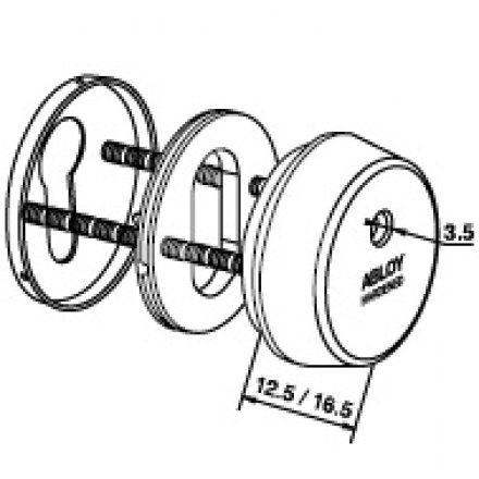 Броненакладка CH 101 ABLOY для сплошных дверей