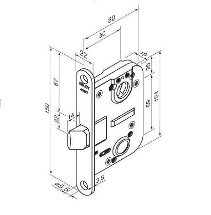 Abloy 4197 R FE/ZL/ цилиндровый замок с управлением от цилиндра