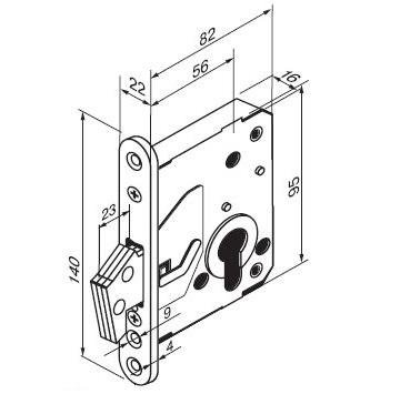 Abloy 4232 FE/ZL/ врезной замок повышенной надежности