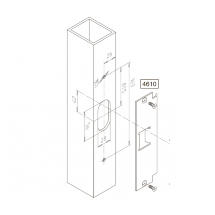 4610 ABLOY ответная планка к замку EL410/411