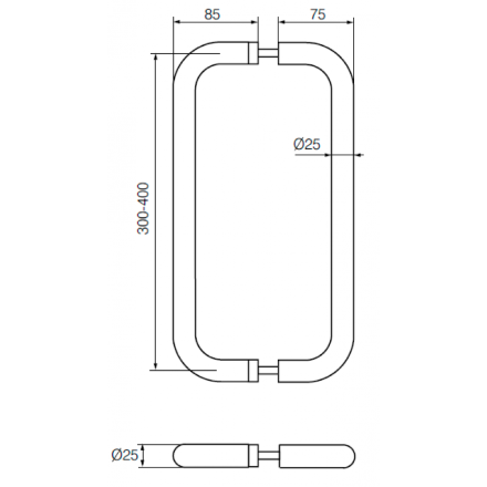 Скоба ИНОКСИ 137-25/300/400 ABLOY