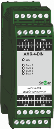Адресный модуль управления на 4 выхода (на DIN-рейку) Smartec AMR-4-DIN