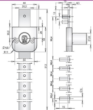 Abloy OF 233 C / замок мебельный